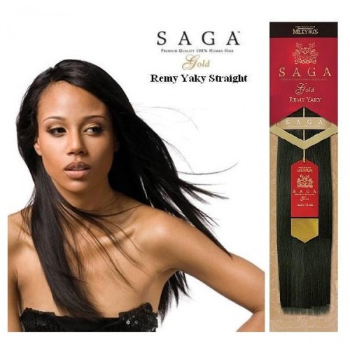 SAGA 100% REMY HUMAN HAIR WEAVING SAGA GOLD YAKY 10s"
